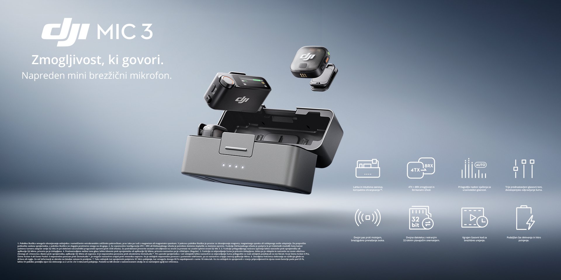 DJI je predstavil Mic 3 – napreden brezžični mikrofon, idealen za ustvarjalce vseh vrst vsebin.